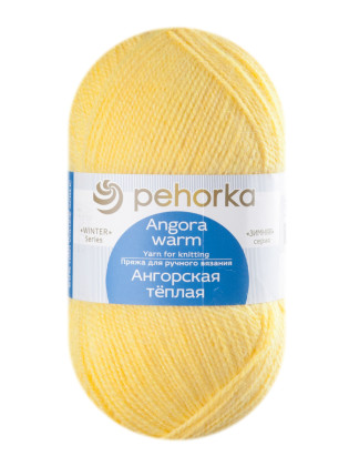 Пряжа Пехорка «Ангорская теплая» - (75 - Жёлтая роза)