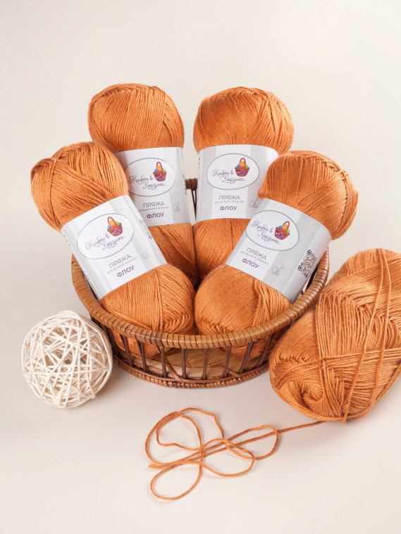 Пряжа &quot;Флоу&quot; (12 - Пряный янтарь)