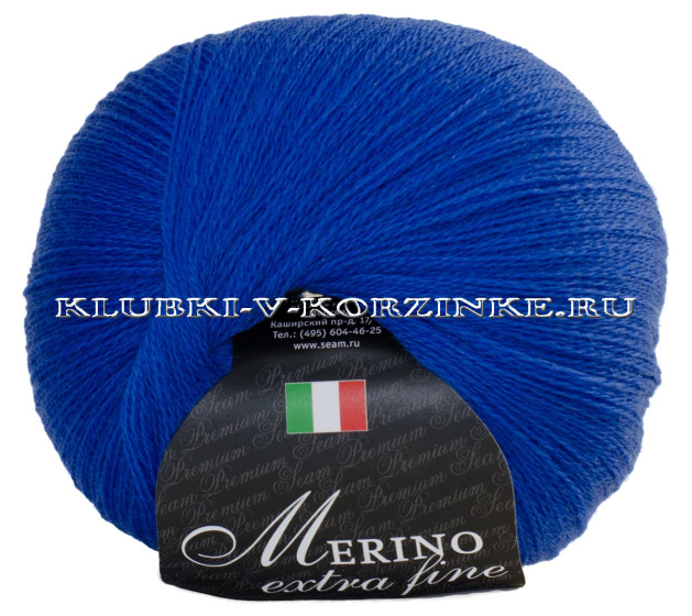 Пряжа Merino extra fine Seam - (40 - Василёк)