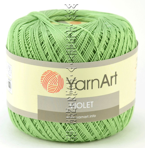 Пряжа YarnArt Violet - (6369 - Светло-зеленый)