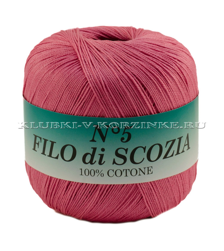 Пряжа Filo di Scozia №5 - (22 - Темно-розовый) - купить в Москве по ...