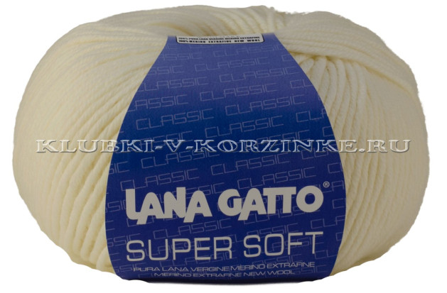 Пряжа Super Soft Lana Gatto - (978 - Кремовый)