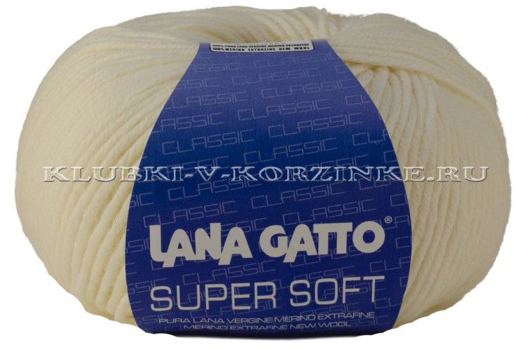 Пряжа Super Soft Lana Gatto - (978 - Кремовый)