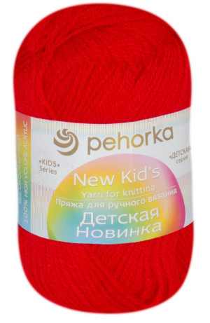 Пряжа Пехорка «Детская новинка» - (06 - Красный)