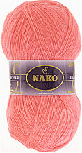 Пряжа Mohair Delicate Nako - (6138 - Розовый коралл)