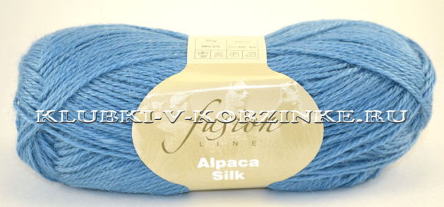 Пряжа Alpaca Silk (5869 - Голубая бирюза)