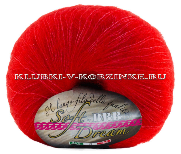 Пряжа Soft Dream BBB - (15 - Алый)