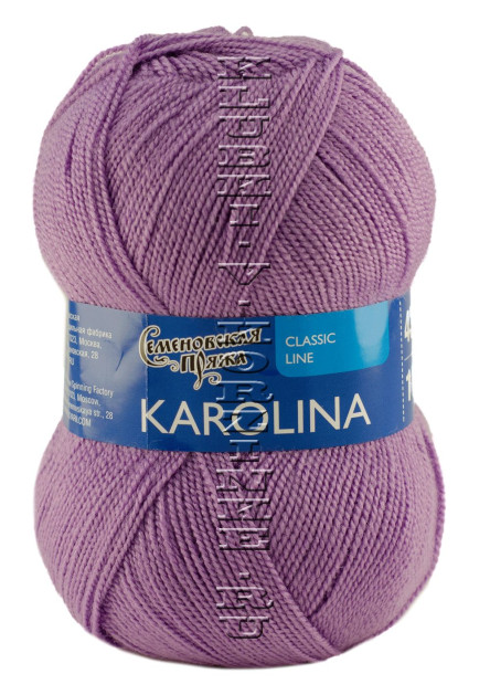 Пряжа Семеновская «Каролина» - (123 - Светло-сиреневый)