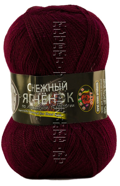 Пряжа «Снежный Ягненок» Color City - (2227 - Бордо)