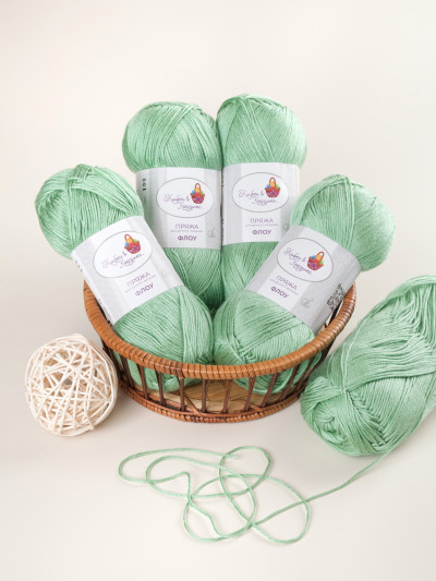 Пряжа &quot;Флоу&quot; (14 - Яблочный шелк)