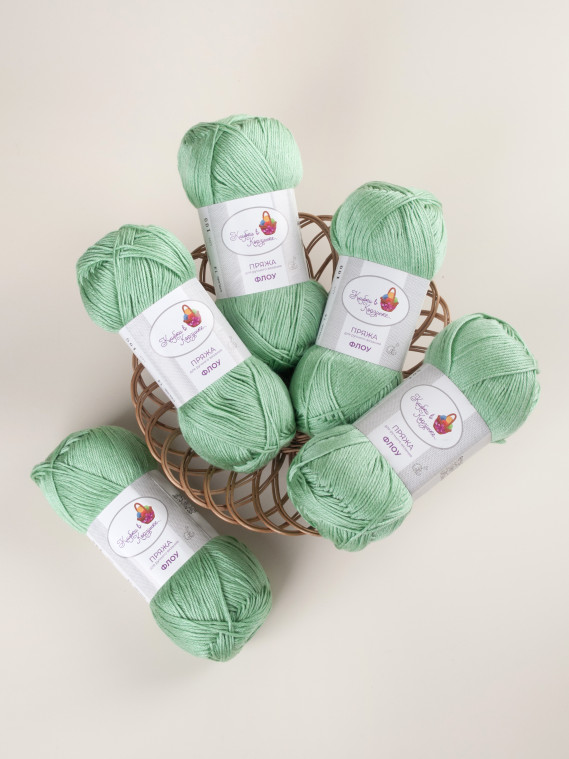 Пряжа &quot;Флоу&quot; (14 - Яблочный шелк)