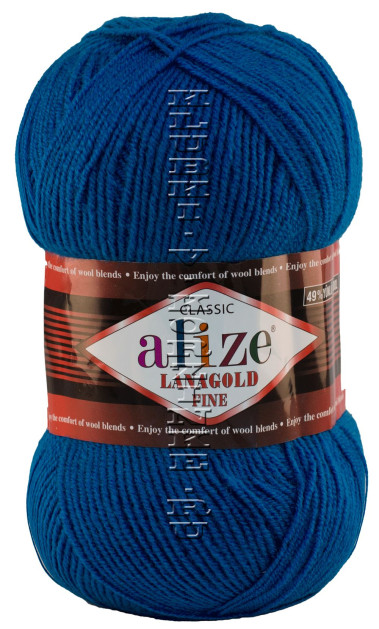 Пряжа Lanagold Fine Alize - (141 - Василек)