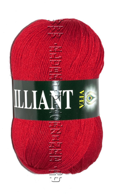 Пряжа VITA «BRILLIANT» - (4968 - Красный)