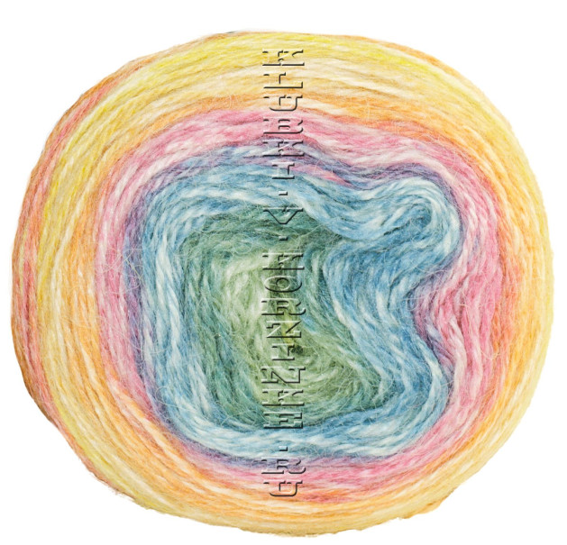 Пряжа Peru Color Nako - (32190 - Оранж, розовый, голубой)