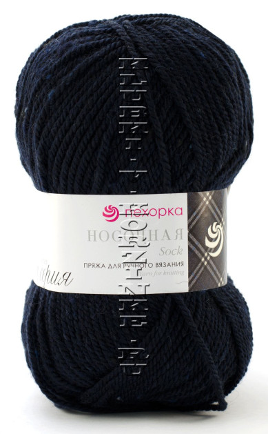 Пряжа Пехорка "Носочная" - (04 - Темно-синий)