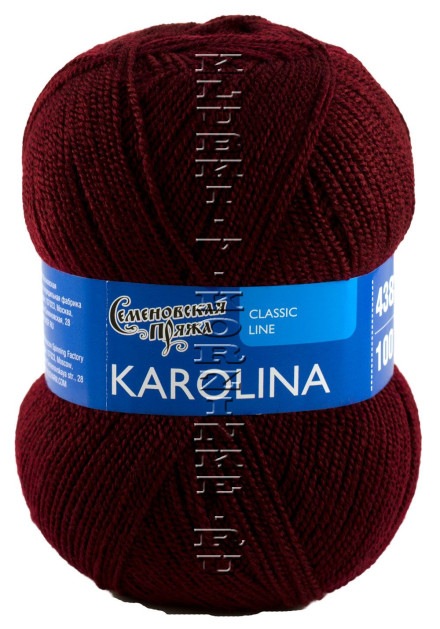 Пряжа Семеновская «Каролина» - (13 - Бордо)