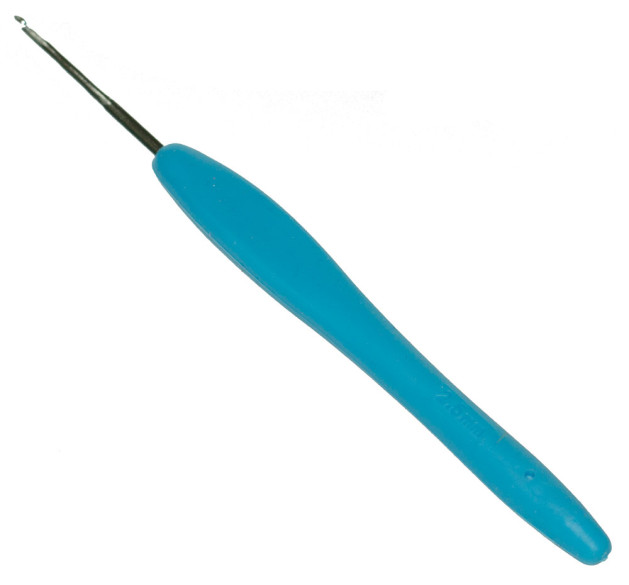 Крючок металлический № 2,5 с каучуковой ручкой 13,5 см         