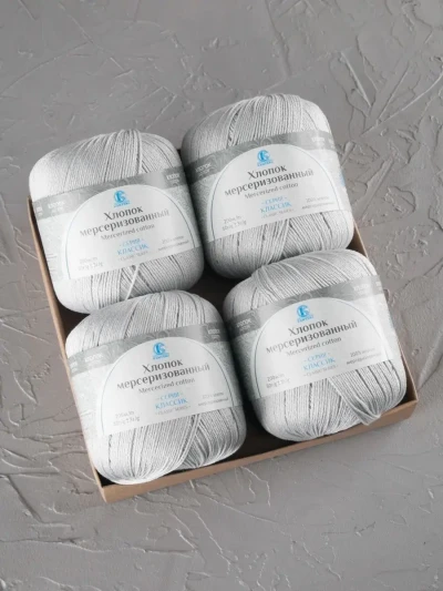 Пряжа Камтекс «Хлопок Мерсеризованный» - (106 - Жемчужный)