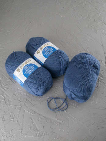 Пряжа Пехорка «Ангорская теплая» - (256 - Светлая джинса)