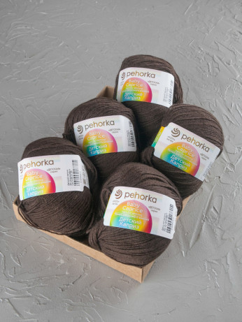 Пряжа Пехорка «Детский каприз» - (251 - Коричневый)