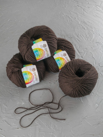 Пряжа Пехорка «Детский каприз» - (251 - Коричневый)