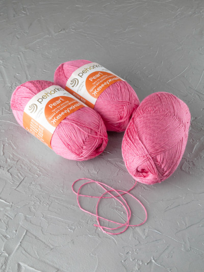 Пряжа Пехорка «Жемчужная» - (11 - Яр.розовый)