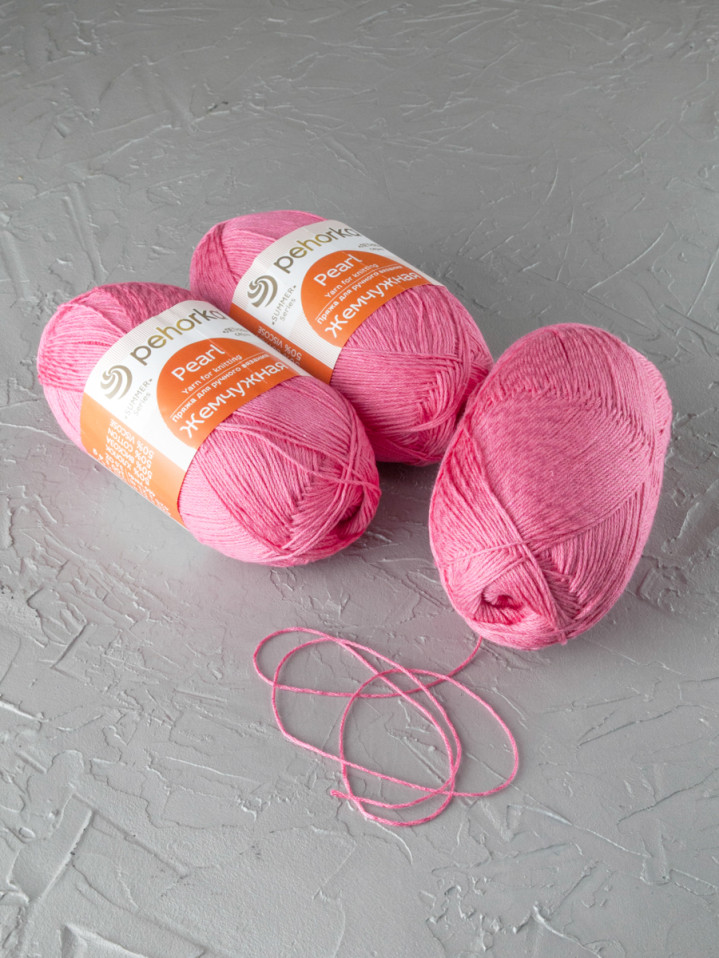 Пряжа Пехорка «Жемчужная» - (11 - Яр.розовый)