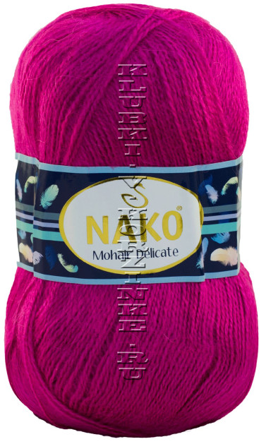 Пряжа Mohair Delicate Nako - (6141 - Малиновый)