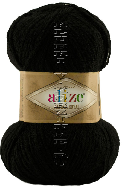 Пряжа Alpaca Royal Alize - (60 - Черный)