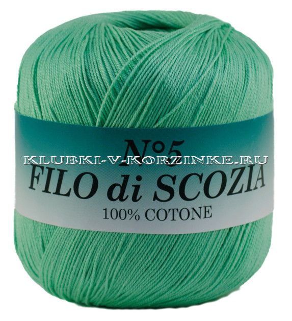 Пряжа Filo di Scozia №5 - (991 - Светло-салатовый)