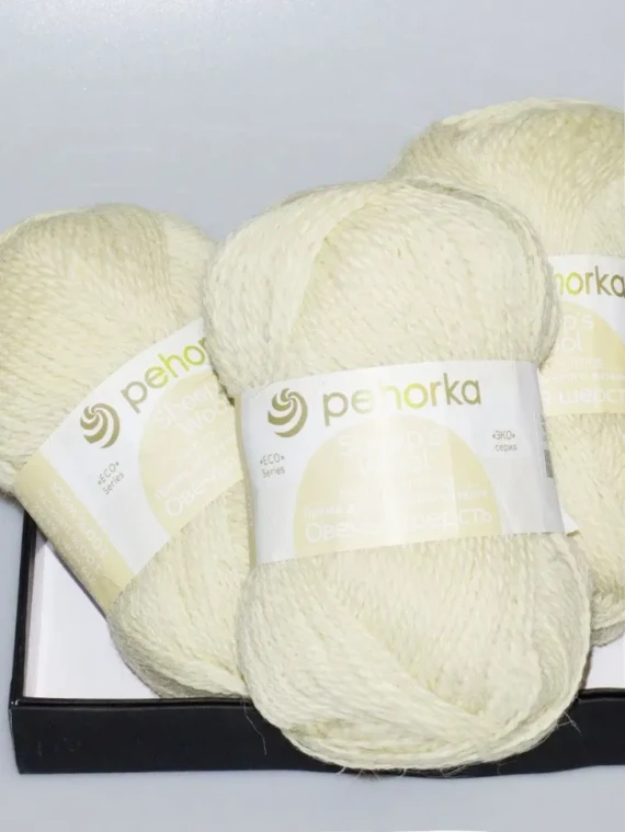 Пряжа Пехорка «Овечья шерсть» - (166 - Суровый)