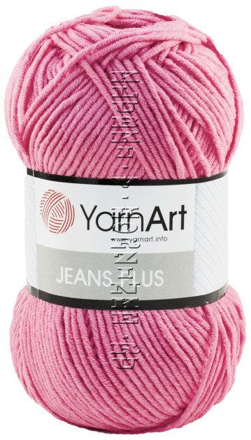 Пряжа YarnArt «Jeans plus» - (42 - Ярко-розовый)