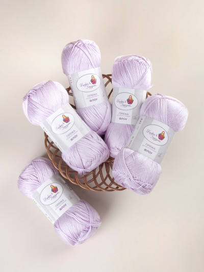 Пряжа &quot;Флоу&quot; (16 - Пудровая сирень)