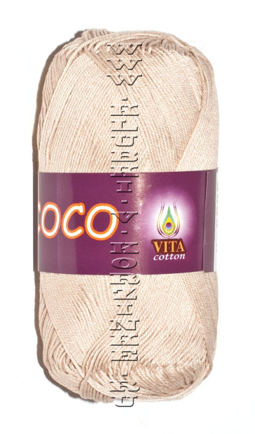 Пряжа VITA cotton "COCO" - (3889 - Светло-бежевый)