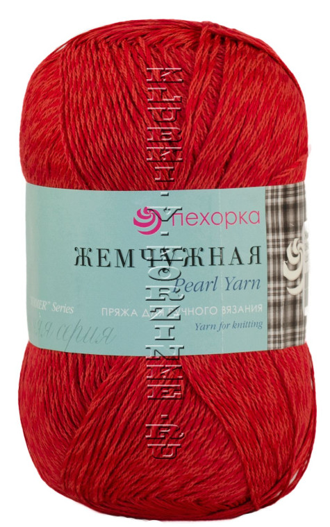 Пряжа Пехорка «Жемчужная» - (06 - Красный)