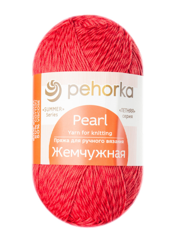 Пряжа Пехорка «Жемчужная» - (06 - Красный)