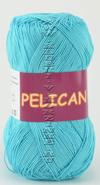 Пряжа VITA cotton "PELICAN" - (3999 - Светлая голубая бирюза)