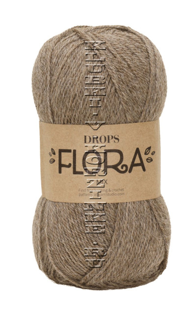 Пряжа Flora DROPS - (08 - Светло-коричневый)