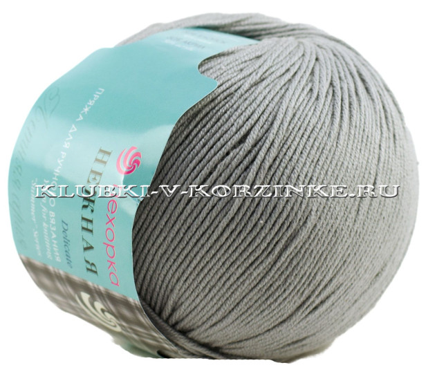 Пряжа Пехорка «Нежная» - (08 - Св.серый)