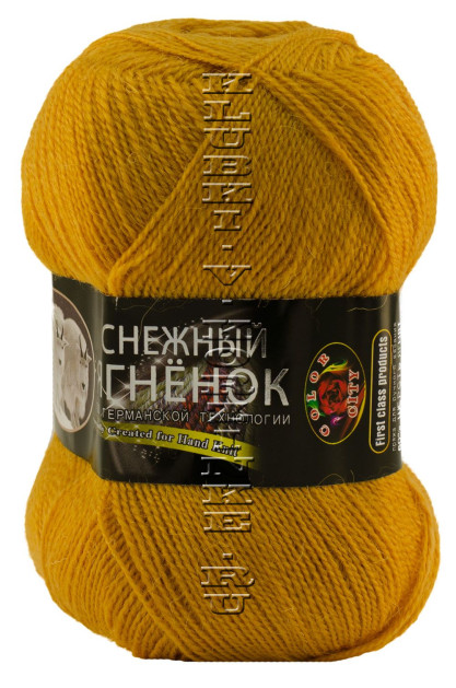 Пряжа «Снежный Ягненок» Color City - (123 - Желтый)