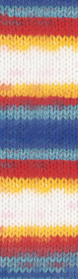 Пряжа SEKERIM BATIK Alize - (2681 - Красный, синий, белый, желтый)