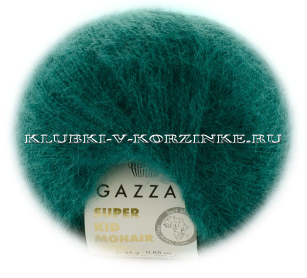 Пряжа Super Kid Mohair Gazzal - (64418 - Изумруд)