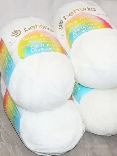 Пряжа Пехорка «Детская новинка» - (01 - Белый)