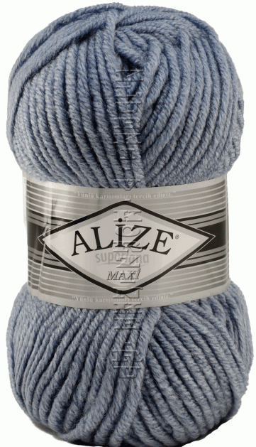 Пряжа Superlana Maxi Alize - (221 - Светлый джинс)