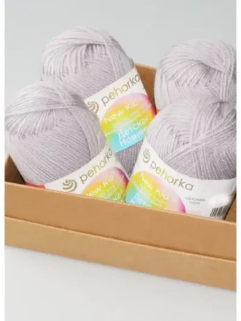 Пряжа Пехорка «Детская новинка» - (08 - Светло-серый)
