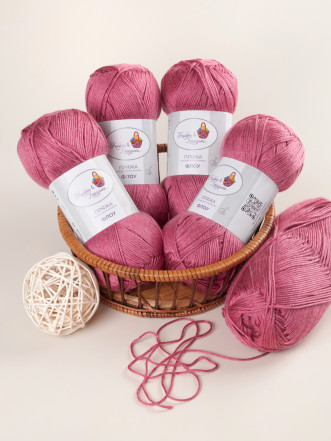 Пряжа "Флоу" (18 - Пионовый шелк)