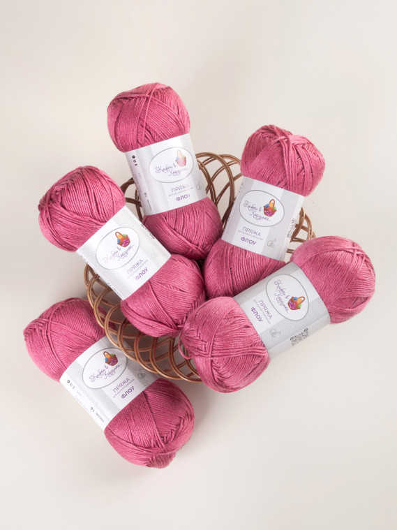 Пряжа &quot;Флоу&quot; (18 - Пионовый шелк)