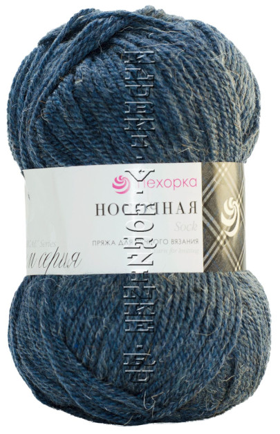 Пряжа Пехорка "Носочная" - (255 - Джинсовый)