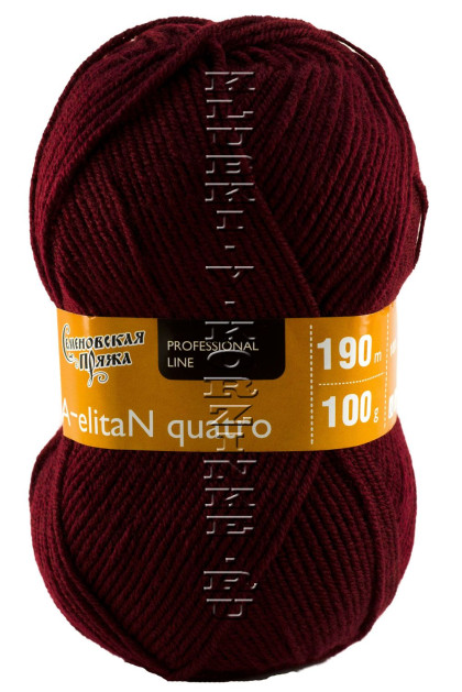 Пряжа Семеновская «АэлитаН кватро» - (13 - Бордо)
