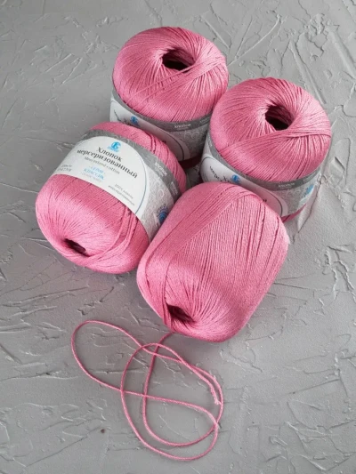 Пряжа Камтекс «Хлопок Мерсеризованный» - (088 - Брусника)